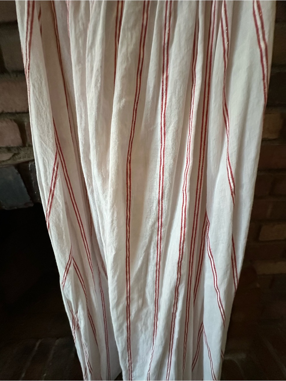 Free People White Sundress with Red Stripes - Picture 2 of 5